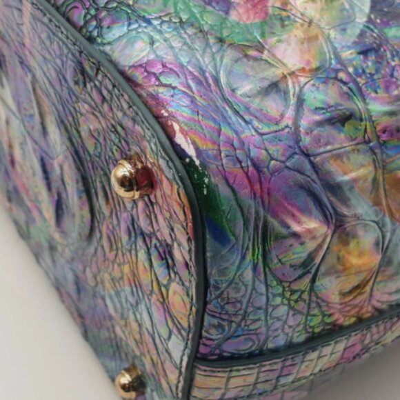 EUC Brahmin Duxbury Unicorn Croc Embossed Leather Satchel Bag - Picture 7 of 8